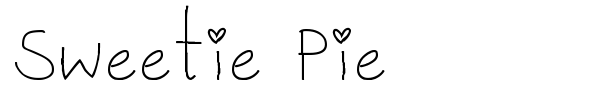 Sweetie Pie font preview